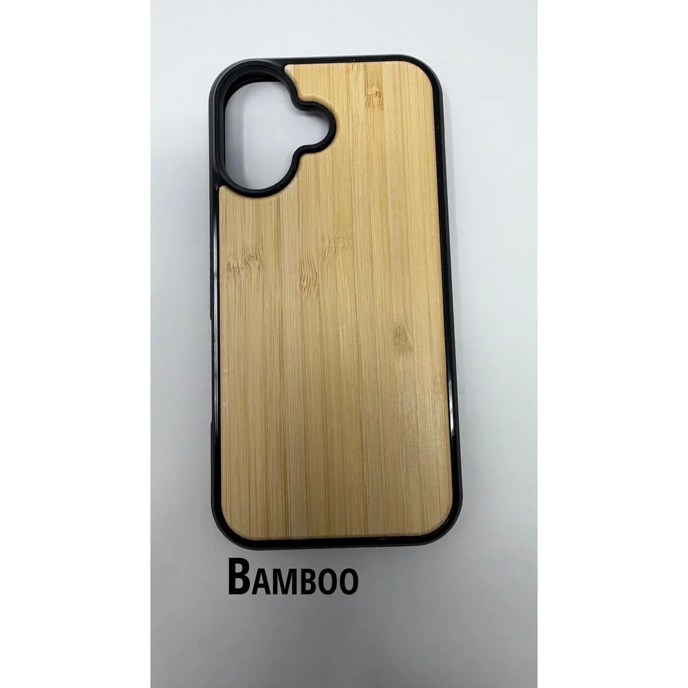Custom Laser Engraved Wood Backing Phone Case For The Iphone 17